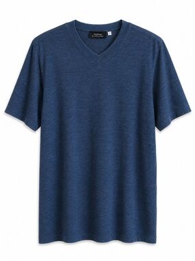 Positano by Charlie Lapson Heather Blue Crewneck Tee – Size Large EUC